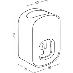 Диспенсер для зубної пасти MVM BP-24 клейкий, білий з сірим (BP-24 WHITE/GRAY) - мініатюра 8