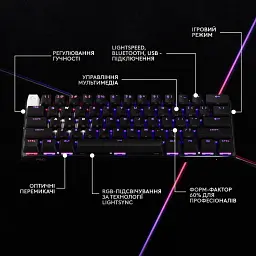 Клавіатура бездротова Logitech G PRO X 60 TKL GX Optical Tactile Black (920-011911) - мініатюра 6
