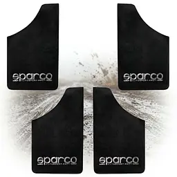 Бризковики малі чорні SPARCO 360х220 мм тверді 4 шт