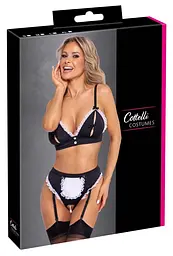 Костюм покоївки Cottelli Costumes Maid Set S (чорний) - мініатюра 7