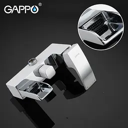 Душова система Gappo G2407-30, білий/хром, Хром - мініатюра 3