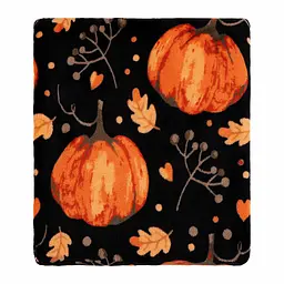 Плед Ardesto Autumn Flannel 160х200 см гарбузи чорний (ART0147PB) - мініатюра 2
