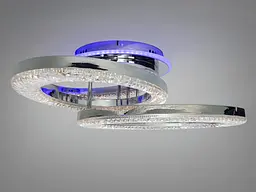 Сучасна стельова LED-люстра Diasha 5607/3L HR хром, кільця, 82W, 70 см, 13-20m2 - мініатюра 4