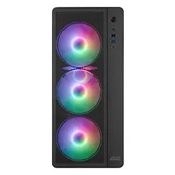 2E Gaming Корпус Credo Plus V510B без БЖ, 1xUSB3.0, 1х USB 2.0, 1xUSB Type-C, 4x120мм ARGB, VGA 310мм, TG Side Panel, ATX, чорний - мініатюра 2