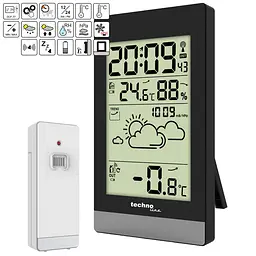 Метеостанція Technoline WS9132 Black (WS9132), Чорний - мініатюра 9