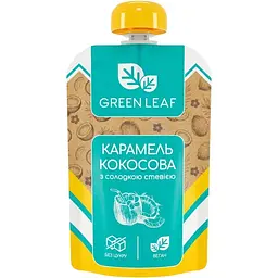 Карамель кокосовая Green Leaf со сладкой стевией 90 г