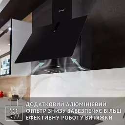 Витяжка декоративна похила Perfelli PIANO NERO - мініатюра 7