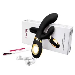 Вібратор-кролик Nomi Tang Wild Rabbit 2 21 см (чорний) - мініатюра 12