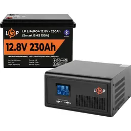 Джерело безперебійного живлення [ДБЖ] LogicPower LPE-B-PSW-1500VA + LiFePO4 батарея 12.8V - 230Ah Smart BMS BT [20486] [110276]