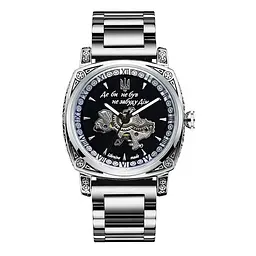 Наручний годинник чоловічий 021-3D Де би не був Silver-Black Steel Awarder acs0031954