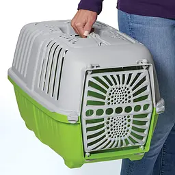 Переноска для тварин 48x31.5x33 см MPS PRATIKO 1 GREEN (двері пластик) - мініатюра 2