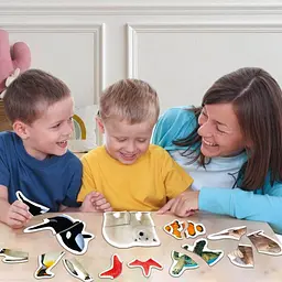 Набір магнітних пазлів Magdum Magnets puzzle for baby Оcean and Sea (ML4031-35 EN) - мініатюра 7