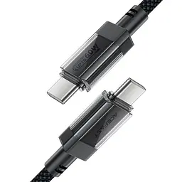 Дата кабель Acefast C12-03 Type-C to Type-C 60W (1.2m) Black - мініатюра 4