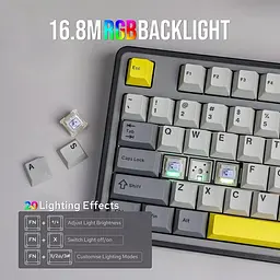 AJAZZ AK980 — повнорозмірна механічна ігрова клавіатура (100%) , Сірий - мініатюра 7