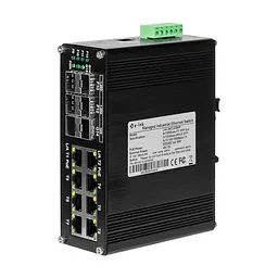 PoE-комутатор 14-портовий керований L2+ E-LINK ETH-IMC2408MP гігабітний з 8 портами PoE, 240W (73-00150)