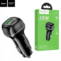 АЗП-USB HOCO Z58A PD30W+QC3.0 (1Type-C/1USB) Black