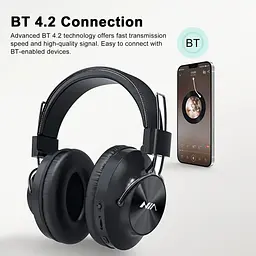 Бездротові навушники NIA S4000 Bluetooth 3,5 мм AUX - мініатюра 4
