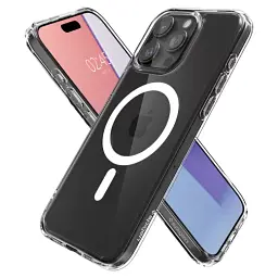 Чохол Spigen Ultra Hybrid (MagFit) White для iPhone 15 Pro (ACS06715) - мініатюра 4