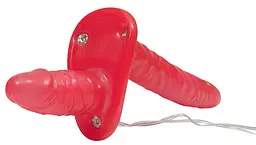 Страпон - Bad Kitty Vibrating Strap-On Duo - мініатюра 4