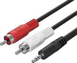 Кабель шнур TCOM 3.5 мм 2 x RCA 3 м - мініатюра 3
