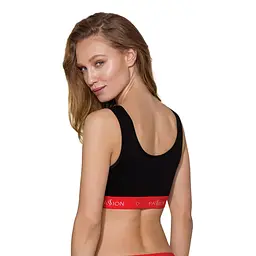 Спортивний топ на широких бретелях Passion PS003 TOP S, black - мініатюра 2