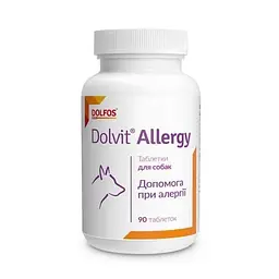 Вітамінно-рослинна добавка для собак Dolfos Dolvit Allergy, 1 таблетка