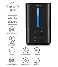 Зволожувач повітря ультразвуковий Trotec B 4 E Black (1160000053) - мініатюра 5