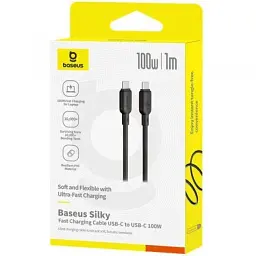 Кабель Baseus Silky Series Cable Type-C to Type-C 100W 1m P10377704113-00 Black - мініатюра 4