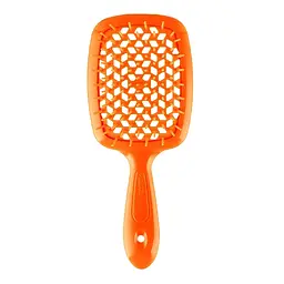 Гребінець щітка для волосся Superbrush Plus Hollow Comb Жовтогарячий Помаранчевий 86887