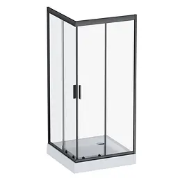 Душове огородження Square Slide AM.PM Gem 90×90 см, без піддону, чорний профіль W90UG-403-9090BT - мініатюра 2