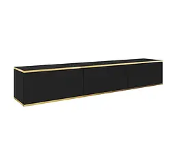 Тумба під телевізор навісна Perfect Home Оро / Oro 3-дверна RTV175 Чорний (PFH-091362) - мініатюра 3