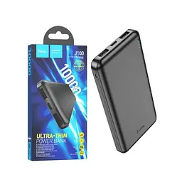 Зовнішній акумулятор - портативна батарея Hoco J100 High-ranking power bank 10000mAh чорний - мініатюра 5