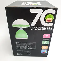 Дитячий нічник лампа Грибок 7 LED кольорів акумуляторний USB світильник іграшка HUIAN 7C LAMP HC-868 білий - мініатюра 17
