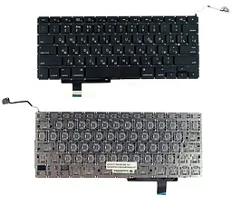 Клавіатура для ноутбука Apple MacBook Pro (A1297) з підсвічуванням (Light) Black, (No Frame), RU (горизонтальний ентер) - мініатюра 3