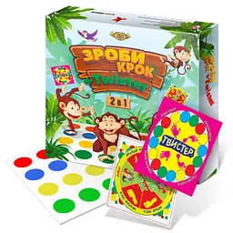 Розважальна гра "Зроби крок + Twister" Майстер MKB0146 двостороння рулетка ігрова