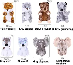 М'яка іграшка для собак Animal Shape Dog Plush Toy - Brown Honey Badger - мініатюра 3