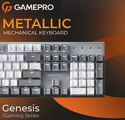 Механічна ігрова клавіатура GamePro MK-144-G Hot-Swap Outemu Red Switch USB Gray-White - мініатюра 6