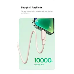 Кабель Baseus Habitat Series Fast Charging Cable USB to Lightning 2.4A 2m P10360200631-01 Green - мініатюра 6