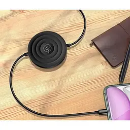 Бездротовий зарядний пристрій Usams US-CC096 Wireless Charger + Lightning кабель (CC96WH01) - мініатюра 2