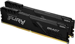 Оперативна пам'ять Kingston 16GB (2x8GB) DDR4 3200MHz Fury Beast Black (KF432C16BBK2/16) Б/В