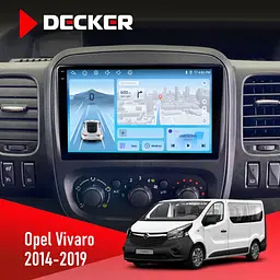 Штатна магнітола Opel Vivaro 2014-2019 Decker D9-010 6x128, DSP, 4G, 2K Decker (НФ-00004763)