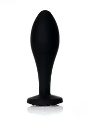 Анальна пробка - Jewellery Silicone Black Plug L Clear - мініатюра 5