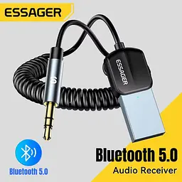 Bluetooth-адаптер Essager Bluetooth 5.0 автомобільний приймач AUX з мікрофоном (EBT-YH01-P) - мініатюра 7