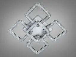 Люстра стельова LED Diasha 2205/4+1BK, 80W, 3200K-6500K, чорний метал, сучасний стиль для дому - мініатюра 4