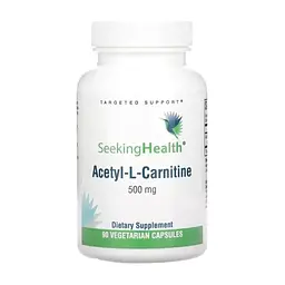 Амінокислота Seeking Health Ацетил-L-Карнітін, 500 мг, Acetyl-L-Carnitine, 90 вегетаріанських кан. (SKH-52008)