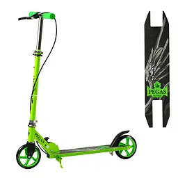 Самокат Skyper Pegas 68-89х54.5 см Зелено-чорний 000283564 - мініатюра 2
