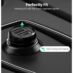 Автомобільний зарядний пристрій Ugreen ED018 24W 2xUSB Charger чорний - мініатюра 8