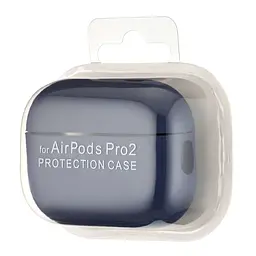 Чохол Silicone Case 2,5mm with microfiber for AirPods Pro 2 зі шнурком Midnight Blue - мініатюра 2