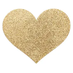 Наклейки на соски Bijoux Indiscrets Flash Glitter Pasties Heart 2 шт. золотий - мініатюра 3
