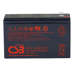 Акумуляторна батарея CSB UPS123606F2/F1, 12V 6Ah (151х51х94мм), 2.03 kg Q12